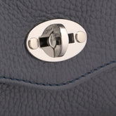 BABY POSTINA® MESSENGER BAG IN TUMBLED LEATHER DARK NAVY | Zanellato