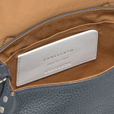 BABY POSTINA® MESSENGER BAG IN TUMBLED LEATHER DARK NAVY | Zanellato