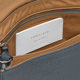 BABY POSTINA® MESSENGER BAG IN TUMBLED LEATHER DARK NAVY | Zanellato