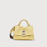 POSTINA® BABY BAG IN HAMMERED YELLOW ZIBIBBO DI PANTELLERIA LEATHER | Zanellato