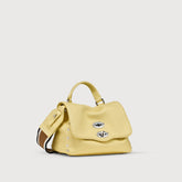 POSTINA® BABY BAG IN HAMMERED YELLOW ZIBIBBO DI PANTELLERIA LEATHER | Zanellato