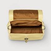 POSTINA® BABY BAG IN HAMMERED YELLOW ZIBIBBO DI PANTELLERIA LEATHER | Zanellato