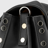 SMALL POSTINA® BAG IN SMOOTH BLACK LAVAGNA LEATHER | Zanellato