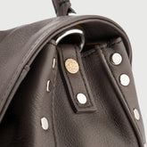 POSTINA® BABY IN BROWN MARENGO SMOOTH LEATHER | Zanellato
