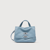 POSTINA® BABY BAG IN SMOOTH BLUE ZELANTE LEATHER - Small bags | Zanellato