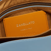 POSTINA® SMALL BAG IN SMOOTH BLUE ZELANTE LEATHER | Zanellato