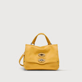 POSTINA® BABY BAG IN SMOOTH YELLOW SOLE LEATHER - Small bags | Zanellato