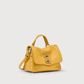 POSTINA® BABY BAG IN SMOOTH YELLOW SOLE LEATHER - Small bags | Zanellato