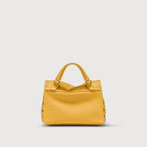 POSTINA® BABY BAG IN SMOOTH YELLOW SOLE LEATHER | Zanellato