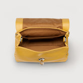 POSTINA® BABY BAG IN SMOOTH YELLOW SOLE LEATHER | Zanellato