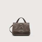 POSTINA® BABY BAG IN SMOOTH BROWN GIANDUIOTTO LEATHER - Small bags | Zanellato