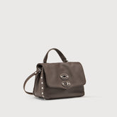 POSTINA® BABY BAG IN SMOOTH BROWN GIANDUIOTTO LEATHER - Small bags | Zanellato