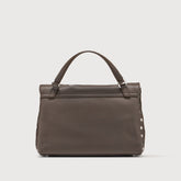 SMALL POSTINA® BAG IN SMOOTH BROWN GIANDUIOTTO LEATHER | Zanellato