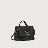 BORSA POSTINA® BABY IN TESSUTO BLACK BELGA - Borse in Pelle e Tessuto | Zanellato