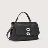 BORSA POSTINA® SMALL IN TESSUTO BLACK BELGA - Borse in Pelle e Tessuto | Zanellato