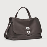 BORSA POSTINA® MEDIUM IN TESSUTO BROWN NOCE DI SORRENTO - Borse in Pelle e Tessuto | Zanellato