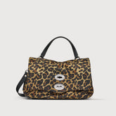 BORSA POSTINA® SMALL IN TESSUTO BLACK ZOO - Borse in Pelle e Tessuto | Zanellato