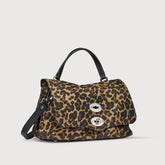 BORSA POSTINA® SMALL IN TESSUTO BLACK ZOO - Borse in Pelle e Tessuto | Zanellato