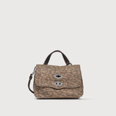 BORSA POSTINA® BABY IN PELLE NABUK BEIGE LEOPARDO - beige leopardo | Zanellato