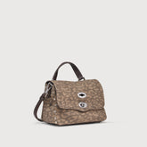 BORSA POSTINA® BABY IN PELLE NABUK BEIGE LEOPARDO - Postina® | Zanellato