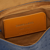 POSTINA® BABY BAG IN CACTUS BLUE GLASS BLOWN LEATHER | Zanellato