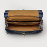 POSTINA® SMALL BAG IN CACTUS BLUE GLASS BLOWN LEATHER | Zanellato