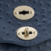 POSTINA® SMALL BAG IN CACTUS BLUE GLASS BLOWN LEATHER | Zanellato