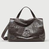 POSTINA® M IN BROWN ESPRESSO PRINTED LEATHER | Zanellato