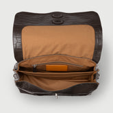 POSTINA® M IN BROWN ESPRESSO PRINTED LEATHER | Zanellato