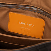 POSTINA® M IN BROWN ESPRESSO PRINTED LEATHER | Zanellato