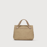 BABY POSTINA® MESSENGER BAG IN NUBUCK LEATHER GREY VOLTOLINA | Zanellato