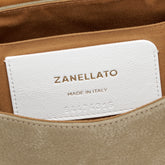 BABY POSTINA® MESSENGER BAG IN NUBUCK LEATHER GREY VOLTOLINA | Zanellato