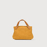 BABY POSTINA® MESSENGER BAG IN NUBUCK LEATHER BROWN BRANDY | Zanellato