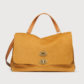 BORSA POSTINA® MEDIUM IN PELLE NABUK BROWN BRANDY - brown brandy | Zanellato