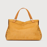 MEDIUM POSTINA® MESSENGER BAG IN NUBUCK LEATHER BROWN BRANDY | Zanellato