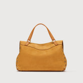 SMALL POSTINA® MESSENGER BAG IN NUBUCK LEATHER BROWN BRANDY | Zanellato