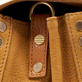 SMALL POSTINA® MESSENGER BAG IN NUBUCK LEATHER BROWN BRANDY | Zanellato