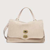 BORSA POSTINA® MEDIUM IN NABUK BEIGE MALVA - Postina® | Zanellato