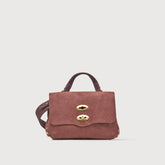 BABY POSTINA® MESSENGER BAG IN NUBUCK LEATHER RED BARBERA - Shoulder Bags | Zanellato