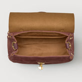 BABY POSTINA® MESSENGER BAG IN NUBUCK LEATHER RED BARBERA | Zanellato