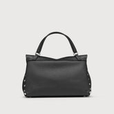 BORSA POSTINA® SMALL IN PELLE MARTELLATA BLACK NERO - Black Nero | Zanellato
