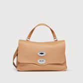 BORSA POSTINA® SMALL IN PELLE MARTELLATA BROWN AMARETTO - Borse in Pelle Martellata | Zanellato