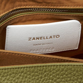 SMALL POSTINA® BAG IN HAMMERED LEATHER GREEN CANALETTO - Green Canaletto | Zanellato