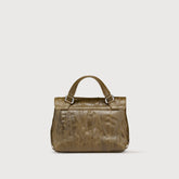 BORSA POSTINA® BABY IN PELLE PLISSETTATA GREEN CACCIATORE - Green Cacciatore | Zanellato