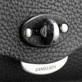 LETTERA® SMALL BAG IN HAMMERED LEATHER BLACK | Zanellato