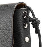 LETTERA® SMALL BAG IN HAMMERED LEATHER BLACK | Zanellato
