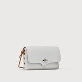 LETTERA® SMALL BAG IN HAMMERED GREY CARRARA LEATHER | Zanellato