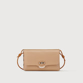 BORSA LETTERA® SMALL IN PELLE MARTELLATA BROWN CANTUCCI - Pochette | Zanellato