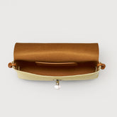 LETTERA® SMALL BAG IN HAMMERED YELLOW ZIBIBBO DI PANTELLERIA LEATHER | Zanellato