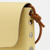 LETTERA® SMALL BAG IN HAMMERED YELLOW ZIBIBBO DI PANTELLERIA LEATHER | Zanellato